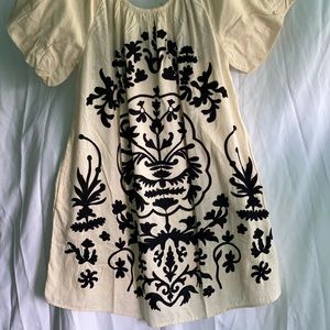 Free People cotton Embroidered mini dress/tunic